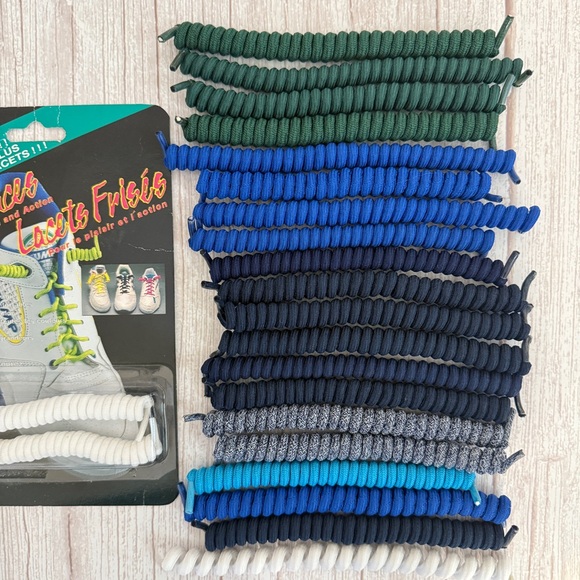 18 Pairs Curly No Tie Elastic Stretchy Twisty Shoe Laces Kids & Adults 80's 90's - Picture 6 of 13